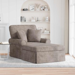 Chaise Lounge z Fartuszkiem piaskowy 157 x 91 x 91 cm ARES