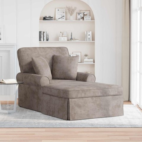 Chaise Lounge z Fartuszkiem piaskowy 157 x 91 x 91 cm ARES