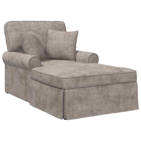 Chaise Lounge z Fartuszkiem piaskowy 157 x 91 x 91 cm ARES