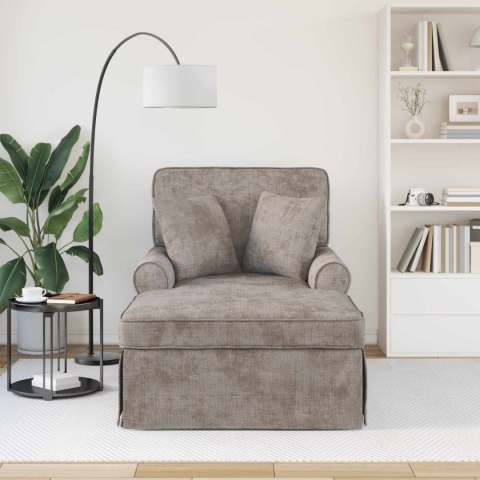 Chaise Lounge z Fartuszkiem piaskowy 157 x 91 x 91 cm ARES