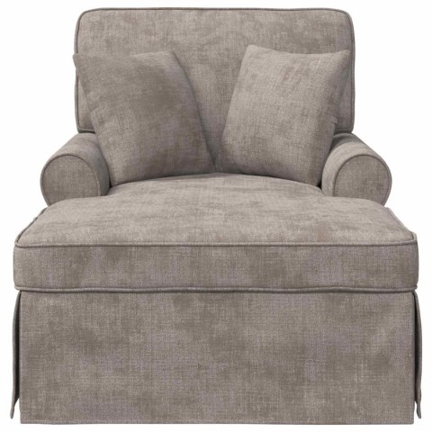 Chaise Lounge z Fartuszkiem piaskowy 157 x 91 x 91 cm ARES