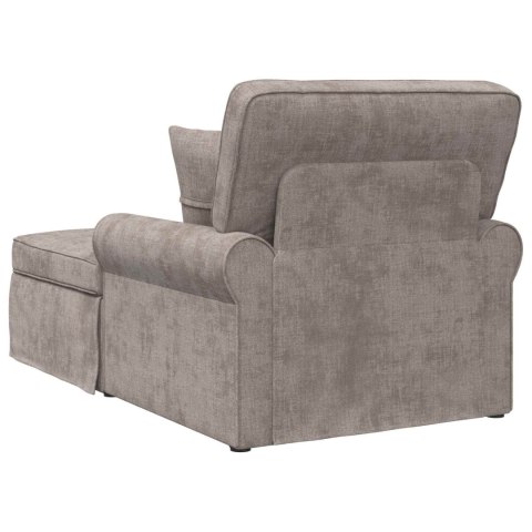 Chaise Lounge z Fartuszkiem piaskowy 157 x 91 x 91 cm ARES