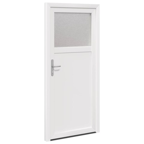 Drzwi Wejściowe Boczne Biały 88 x 198 cm PVC