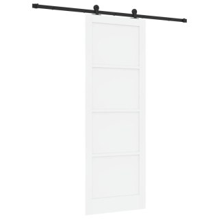 Drzwi przesuwne ORKDAL Biały 83 x 232 cm Lite drewno sosnowe