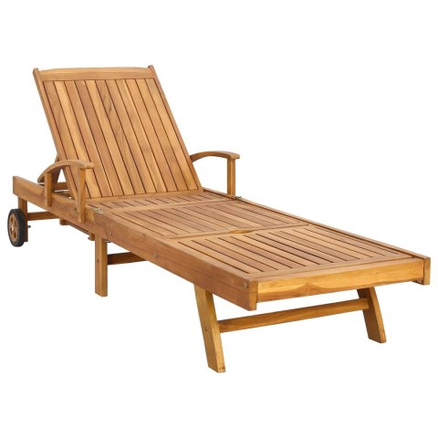 Leżak 100% Poliester, solidny teak