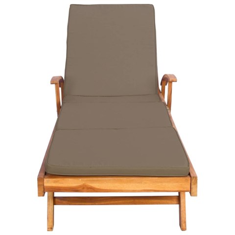 Leżak 100% Poliester, solidny teak