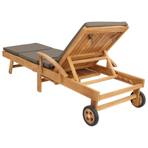 Leżak 100% Poliester, solidny teak