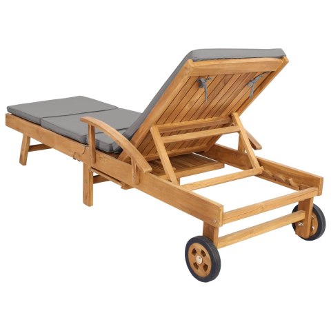 Leżak 100% Poliester, solidny teak