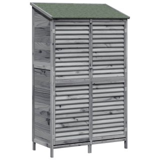 Shed ogrodowy Szary 106 x 56 x 176,5 cm Drewno Świerkowe