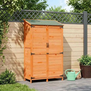 Shed ogrodowy brązowy 106,5 x 56 x 176 cm Drewno inżynieryjne