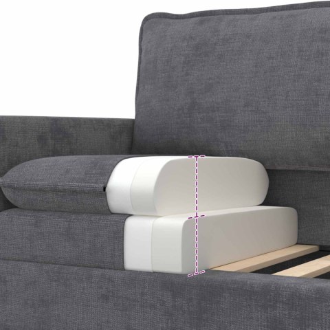Sofa ciemnoszary 156 x 81 x 87,5 cm Poliester