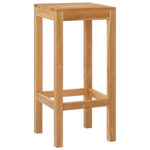 Stołek barowy 4 pcs naturalny Lite drewno teakowe