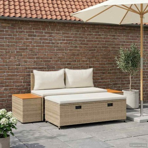 Zestaw sof na zewnątrz 4 -Seater 4 pcs 55 x 30 x 39 cm