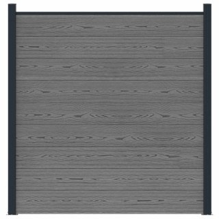 Panel ogrodzeniowy WPC i aluminium Szary