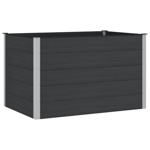 Podniesiona rabata ogrodowa Czarny 150 x 100 x 91 cm