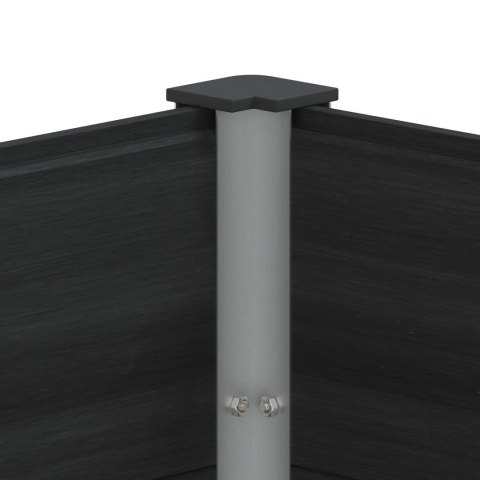 Podniesiona rabata ogrodowa Czarny 150 x 100 x 91 cm