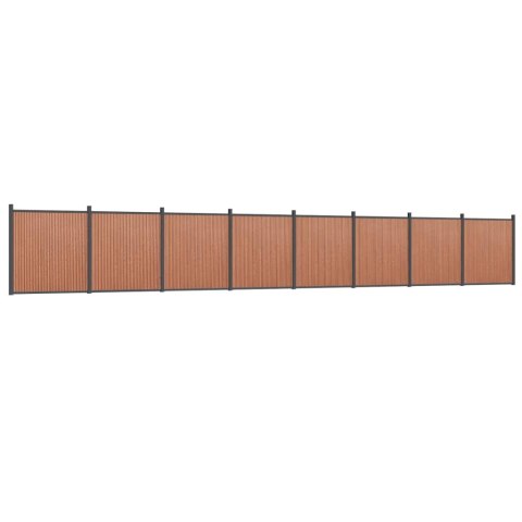 Panel ogrodzeniowy, brązowy, 1391x186 cm, WPC