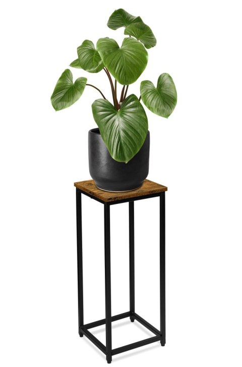 Kwietnik loftowy ARBEN RUSTIC czarny postarzany dąb 60 cm