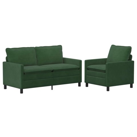 Zestaw Sof 2 pcs Zielony dżungli tkanina