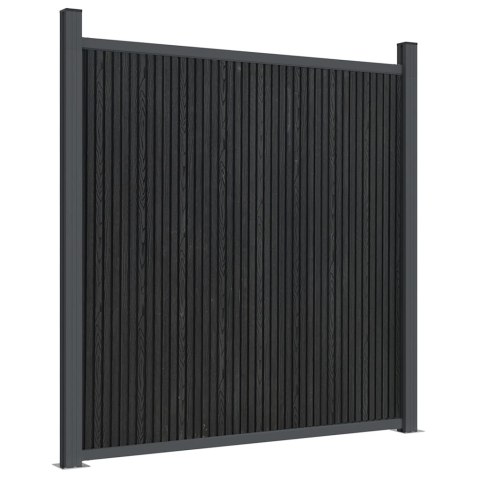 Panel ogrodzeniowy, szary, 526x186 cm, WPC