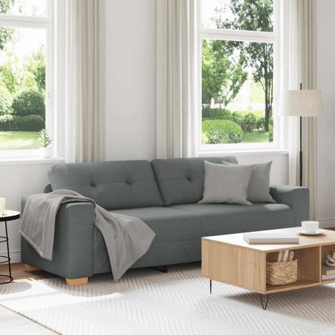 Sofa 3-osobowa Ciemnoszara 220x78x80 cm Tkanina