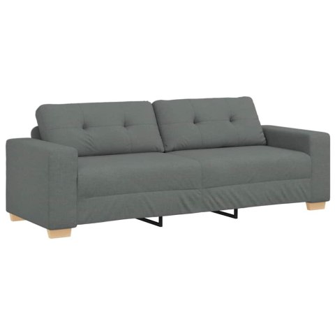 Sofa 3-osobowa Ciemnoszara 220x78x80 cm Tkanina