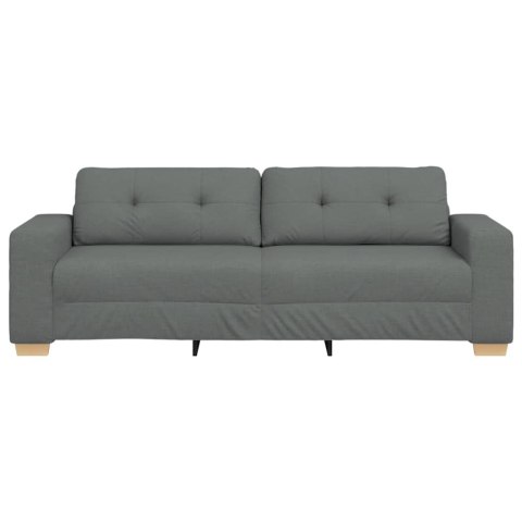 Sofa 3-osobowa Ciemnoszara 220x78x80 cm Tkanina