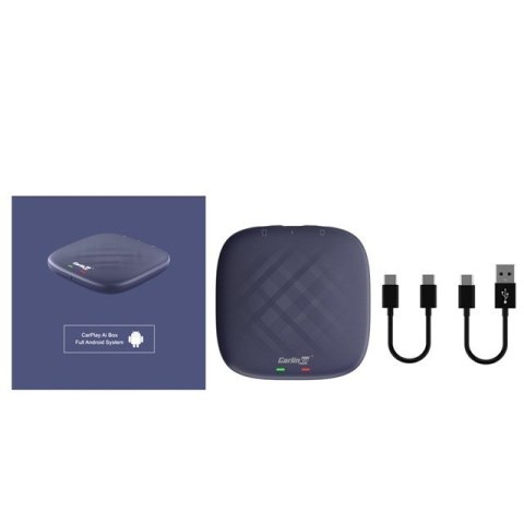 CARLINKIT Adapter Bezprzewodowy TBOX-Plus 4GB+64GB Apple Carplay/Android Auto niebieski