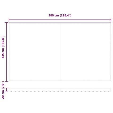 Elektryczna Rozkładana Markiza Czerwony i Biały 600 × 350 cm