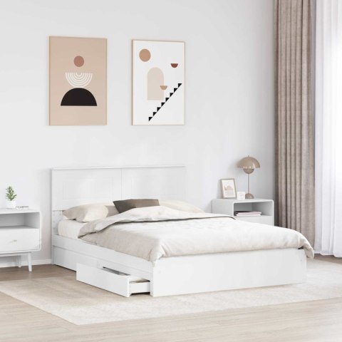 Łóżko z miejscem do przechowywania Biały 160 x 200 cm