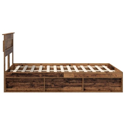Ramka łóżka Stare drewno 150 x 200 cm Lite drewno sosnowe