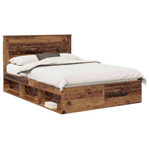 Ramka łóżka Stare drewno 150 x 200 cm Lite drewno sosnowe
