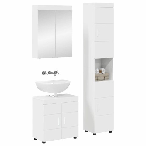 Zestaw mebli łazienkowych TULUM 3 pcs Wysoki połysk biały