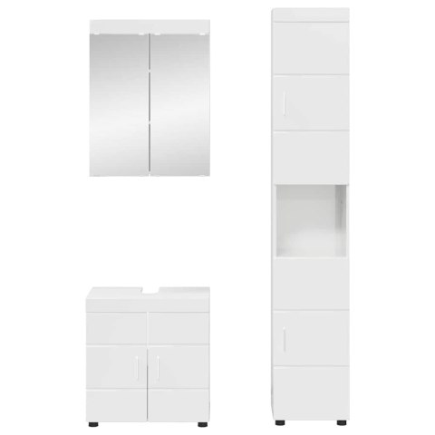 Zestaw mebli łazienkowych TULUM 3 pcs Wysoki połysk biały