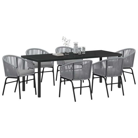 Zestaw do jadalni w ogrodzie 7 pcs Antracyt
