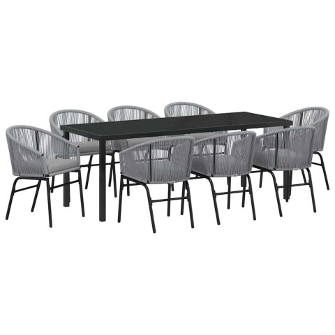 Zestaw do jadalni w ogrodzie 9 pcs Antracyt