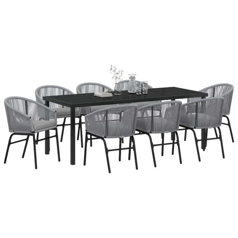 Zestaw do jadalni w ogrodzie 9 pcs Antracyt