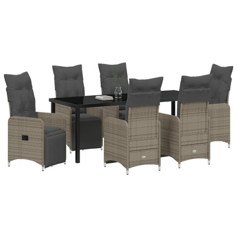 Zestaw do jadalni w ogrodzie 7 pcs Beżowy polirattan