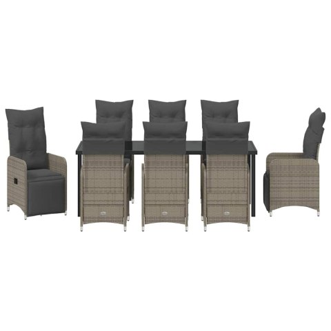 Zestaw do jadalni w ogrodzie 9 pcs Beżowy polirattan