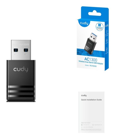 Karta sieciowa CUDY WU1300S AC1300 USB 3.0