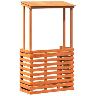 Stolik barowy do ogrodu, z daszkiem, brąz, 112,5x57x195,5 cm