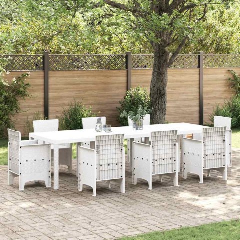 Stół Ogrodowy Biały 300 x 100 x 73 cm polirattan