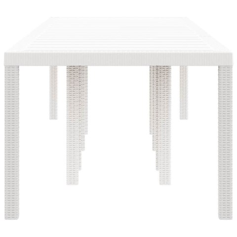 Stół Ogrodowy Biały 300 x 100 x 73 cm polirattan
