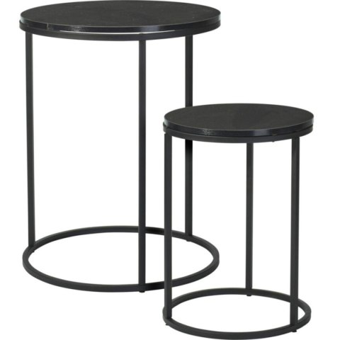 ZESTAW STOLIKÓW KAWOWYCH 2W1 BLAT DREWNIANY 30/40CM