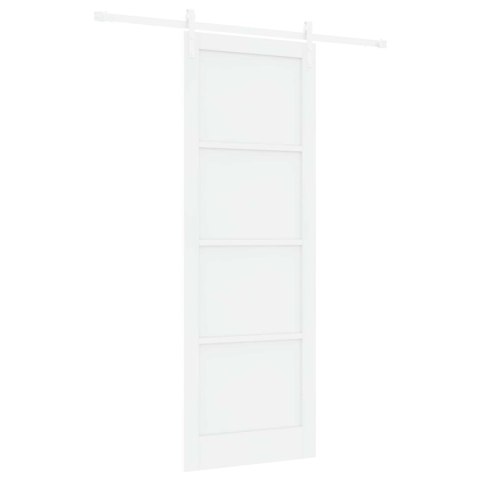 Drzwi przesuwne Biały 83 x 232 cm Lite drewno sosnowe