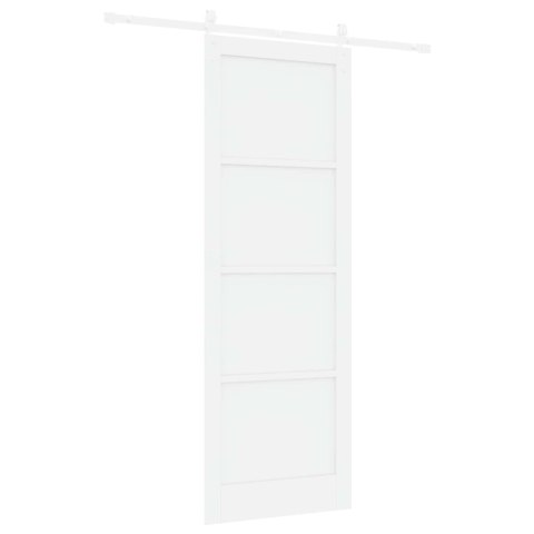 Drzwi przesuwne Biały 83 x 232 cm Lite drewno sosnowe