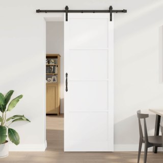 Drzwi przesuwne Biały 83 x 232 cm Lite drewno sosnowe