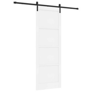 Drzwi przesuwne Biały 83 x 232 cm Lite drewno sosnowe