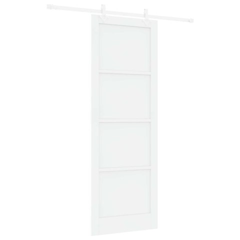 Drzwi przesuwne Biały 83 x 232 cm Lite drewno sosnowe