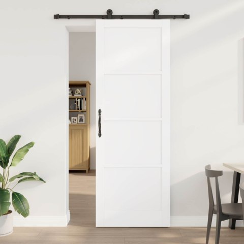 Drzwi przesuwne ORKDAL Biały 83 x 232 cm Lite drewno sosnowe
